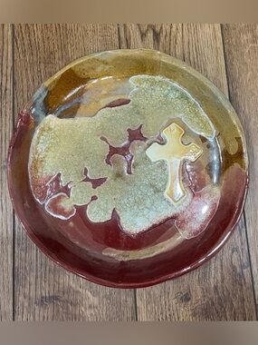 Crossroads Cross Pottery Plate